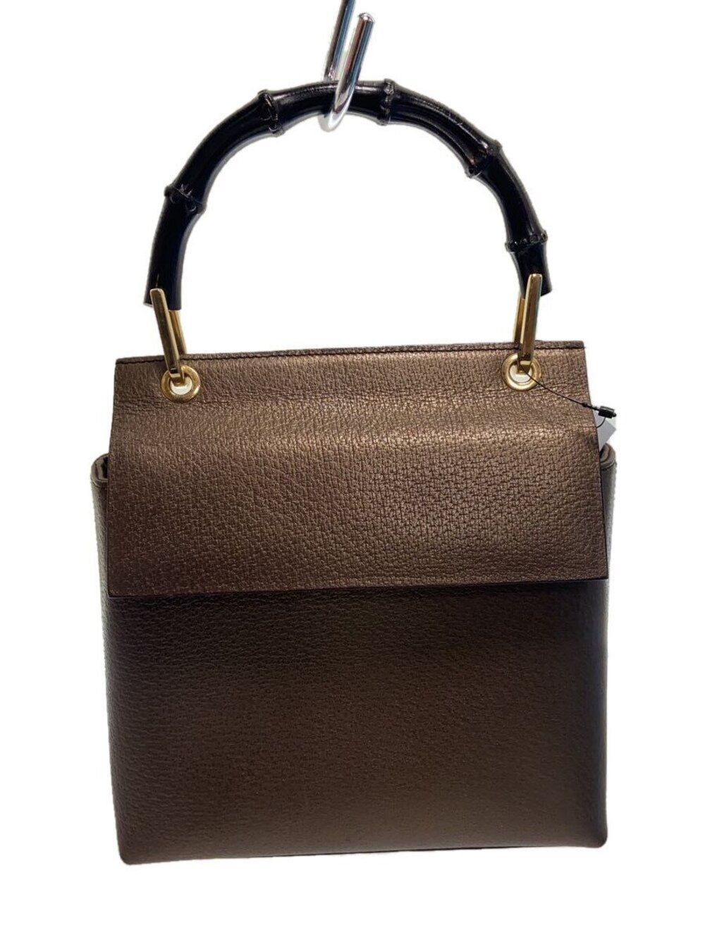 Gucci Bamboo top handle bag brown leather
